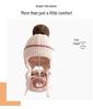Children's Cute Bear Ear Winter Hat and Scarf Set - Warm, Windproof Knit for Students