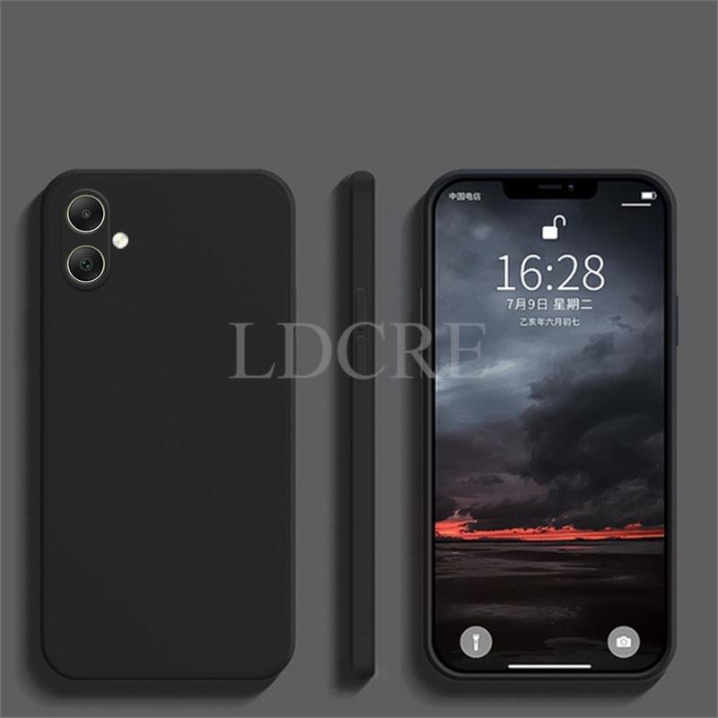 

Для Samsung Galaxy A06 чехол жидкий силиконовый защитный чехол Samsung A06 A05 A04 чехол TPU простой резиновый чехол для телефона Galaxy A06 чехол A06 чёрный