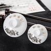Gaiwan Teacup with Lid: White Porcelain Ceramic Tea Brewing Bowl, 7.5CM, Kung Fu Tea Set Accessory.