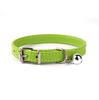 Crosspu Mehrfarbiges Lederhunde Halsband mit Glocke - Einfaches, flaches Design für Haustiere