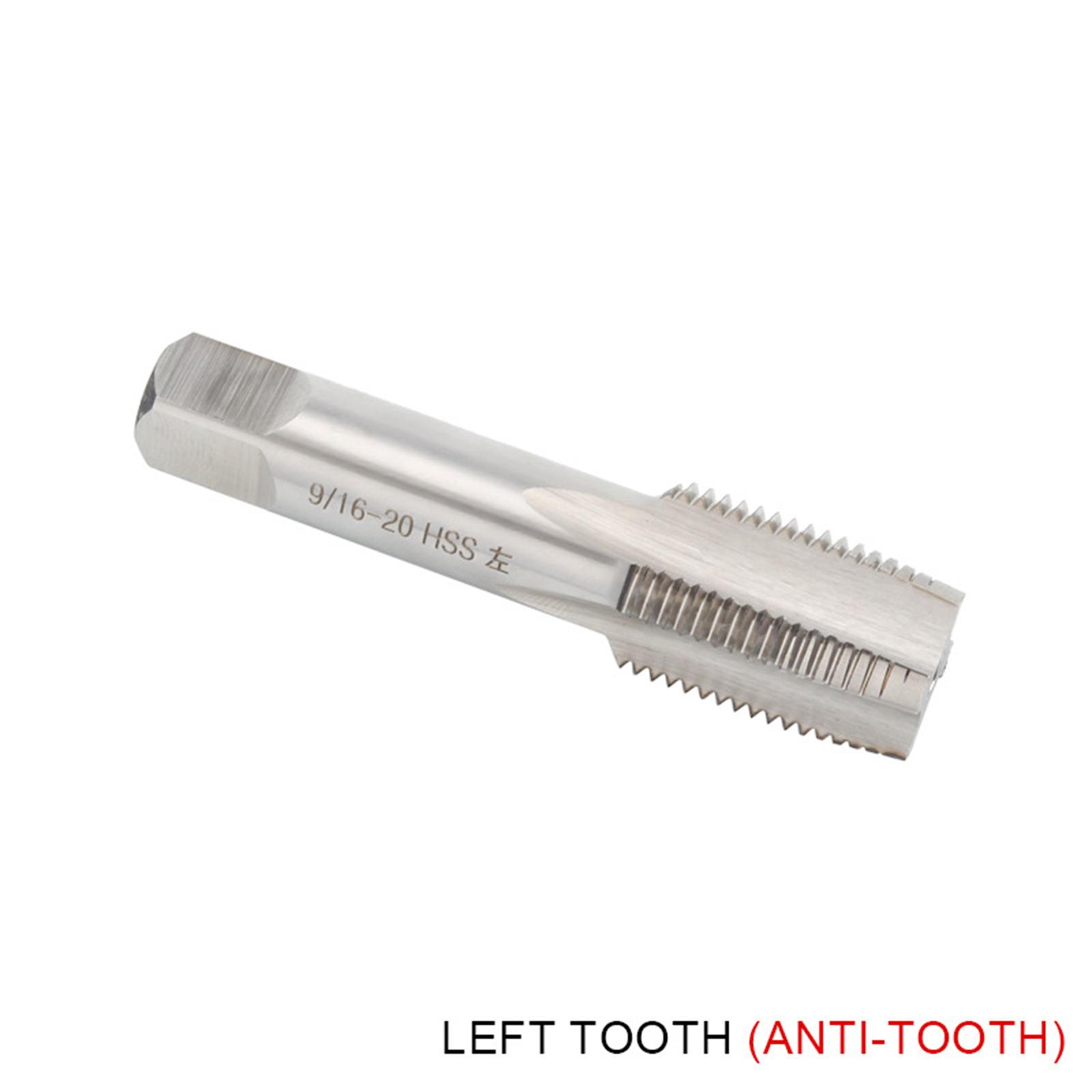 

9/16 -20 BS конический метчик из быстрорежущей стали left серебряный