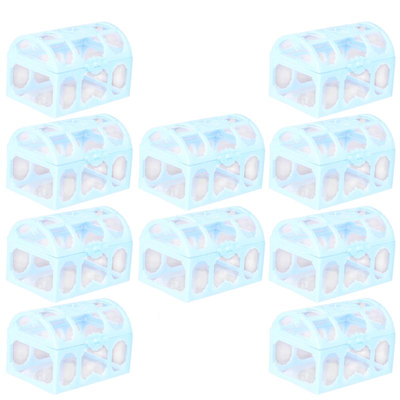 10pcs Candy Box Treasure Chest Shape Sugar Containers Holder Gift Storage Case Party Wedding Hand Gift Hollow Candy Box