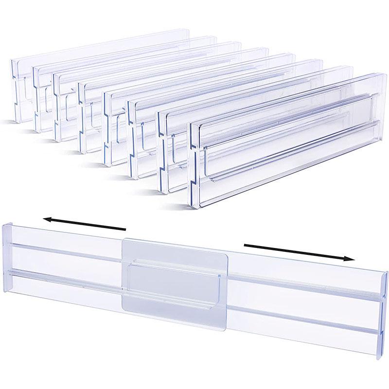Telescopic Kitchen Drawer Dividers: Transparent, Universal Wardrobe Partition Strips