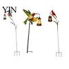 Landscape Lighting for Lawns Solar Kingfisher Garden Stake Light, Metal Bird Yard Art with Hanging Lantern, Auto-On Decorative LED Waterproof Outdoor
