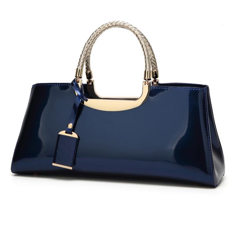 Women's Bag Fashion Gloss Paint Leather Handbag Bride Wedding Bag Dinner Bag