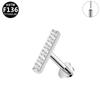 F136 Titanium Zirconia Lip & Ear Cartilage Stud