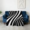 Black and White Twisted Stripes Blanket Super Warm Comfortable Plush Throw Blanket Child Home Sofa Bedroom Gift