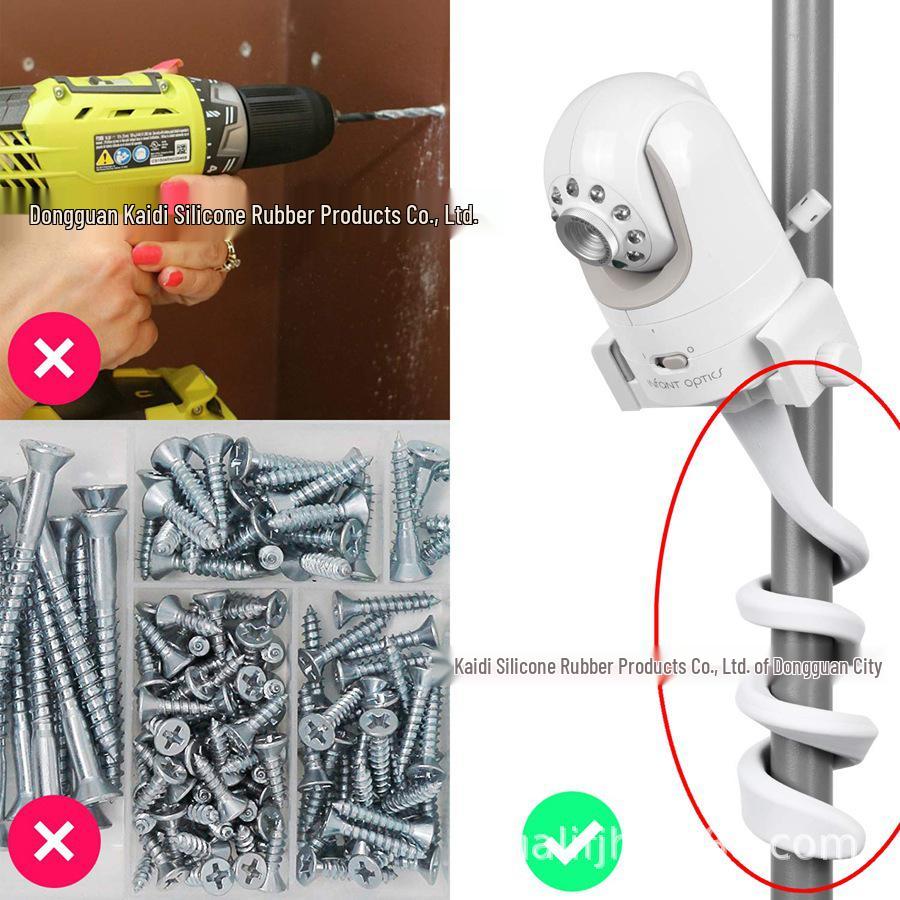 Adjustable Silicone Baby Monitor & Washing Machine Door Holder with 43 Magnets