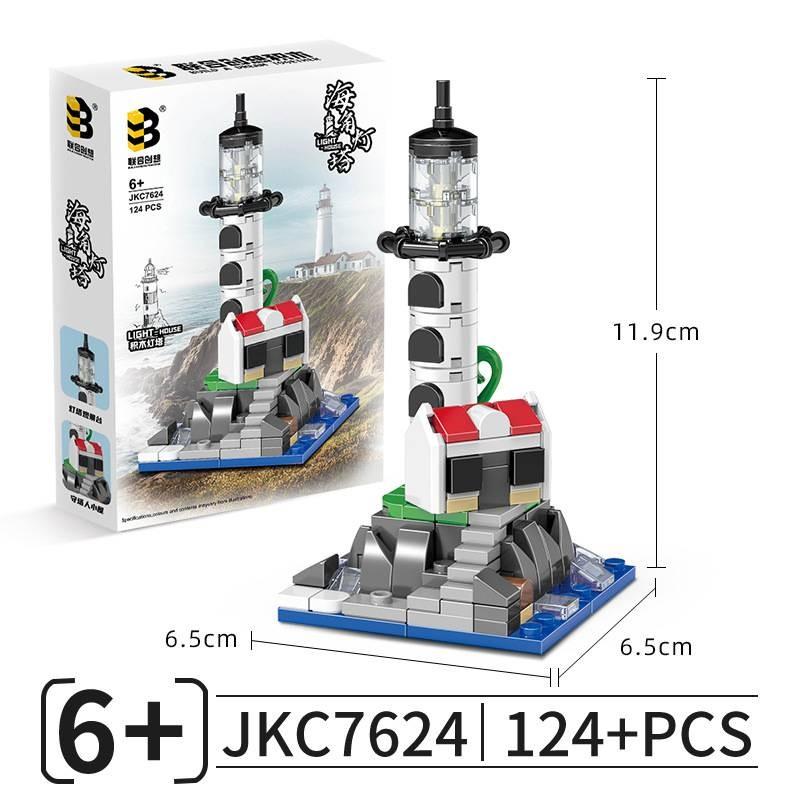 Assembly Lighthouse Childrens Building Block Toy With Lighting Design Gift For