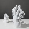 Italian Minimalist Palm Sculpture for TV Cabinet, Modern Abstract Hand Art for Living Room & Study Decor
