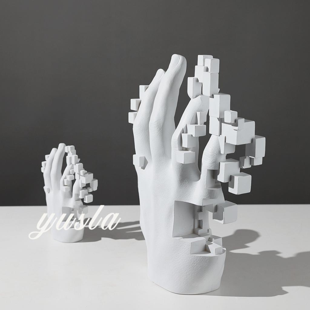 Italian Minimalist Palm Sculpture for TV Cabinet, Modern Abstract Hand Art for Living Room & Study Decor