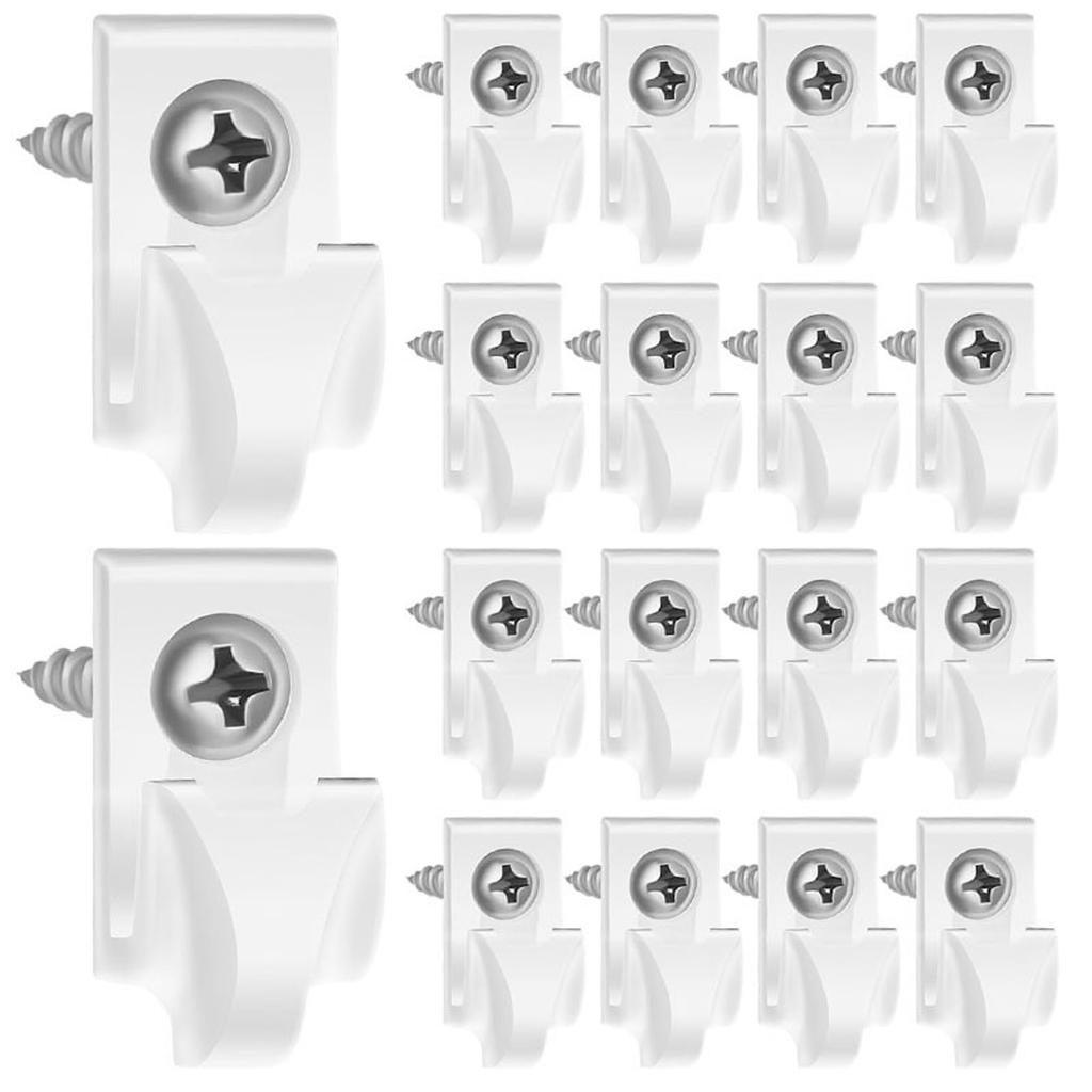 20pcs String Light Hooks Outdoor Screw Mount Clips For Patio Decor Wall Hangers Shelves Clips Wire Fixings Party Decoration