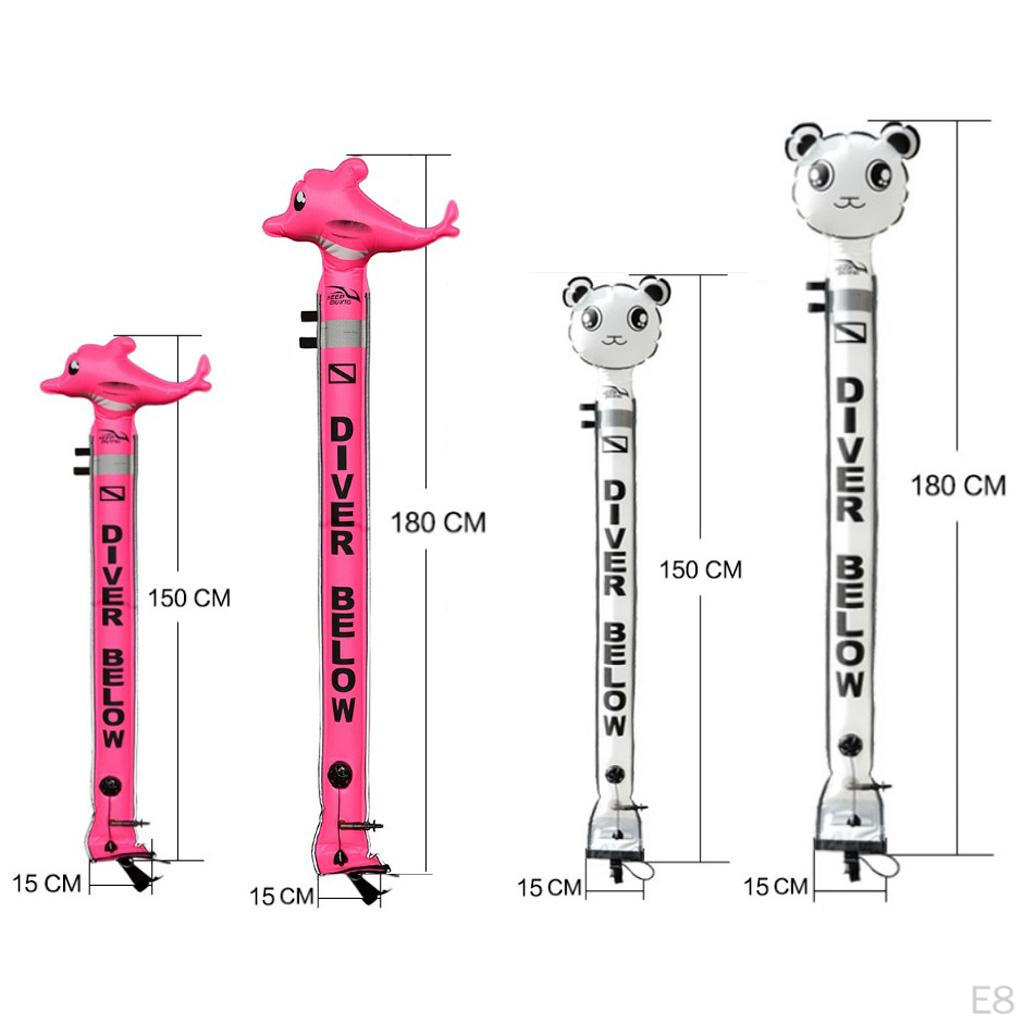 Inflatable Float SMB Surface Marker Buoy Signal Tube for Diving, Freediving, Spearfishing,