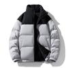 Dopamine Color Block Thick Stand Collar Down Jacket Winter Unisex Warm Casual Fashion