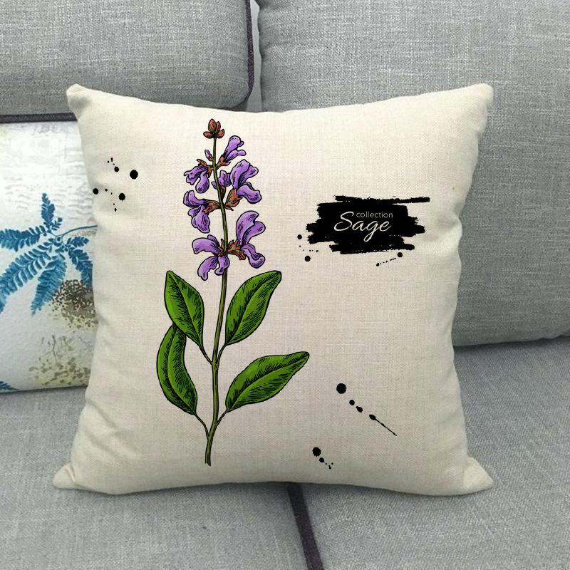 Colorful And Fresh Flower Bouquet Pattern Digital Printing Short Plush Pillow Covers For Sofa Office Cushion Cover Home Goods