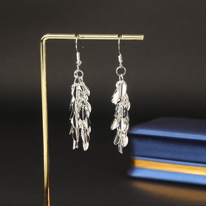 Серьги-пусеты Maillard Round Leaf с бахромой, высококлассные, легкая роскошь, изысканные, нишевые серьги