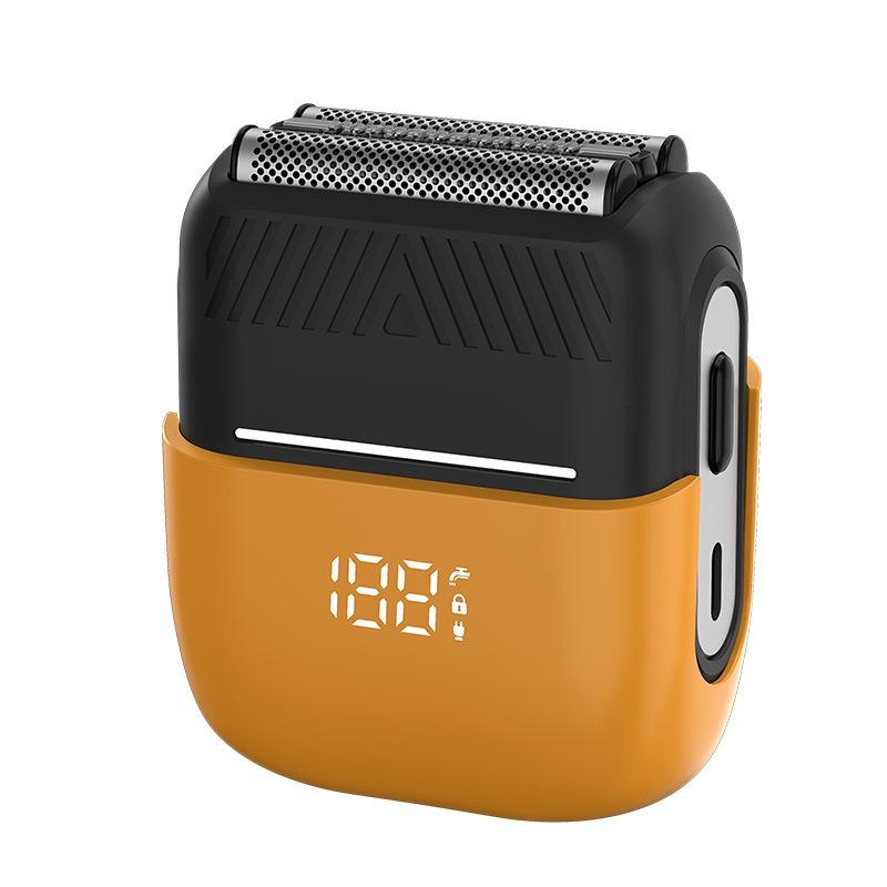 Revolving Razor Electric Mini Three-blade Multi-head Digital Shaving Kit with Magnetic Blade Heads, Water-washable, Portable