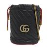 [Usato] Borsa a secchiello GG Marmont Logo Oro Color-Block Coulisse Catena Pelle trapuntata - Buono #1NHIZVN