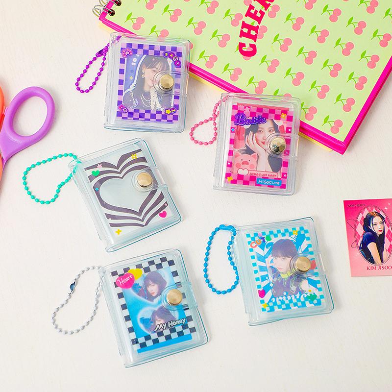 

2 дюйма 16 фотографий мини милый прозрачный Kpop переплет для карт фотоальбом ПВХ