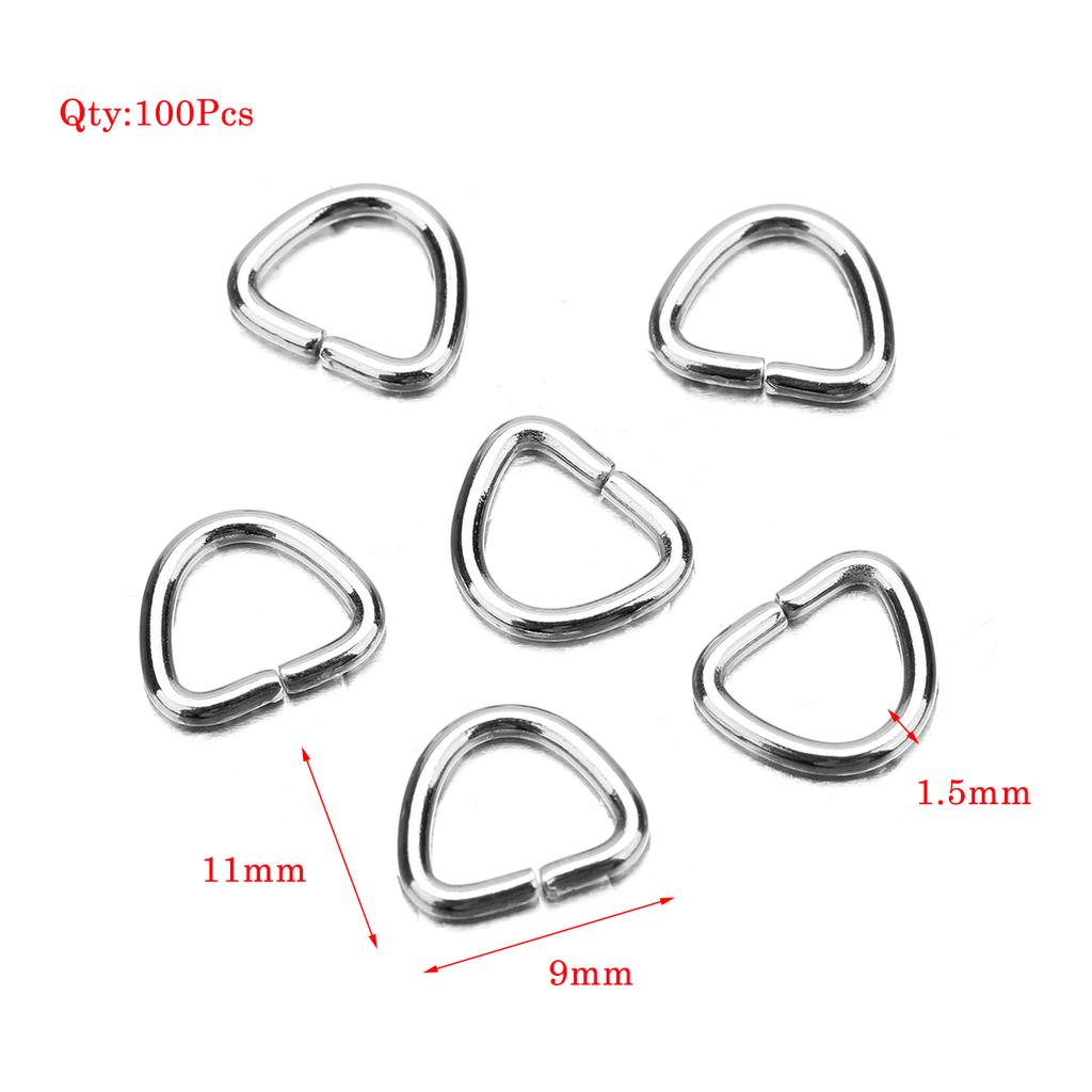 Stainless Steel Round / Flat 3 Word Buckle B-Shaped Buckle Bracelet Necklace Pendant Connector DIY Jewelry Making