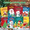 Holiday Theme Drawing Book for Students 8PCS Christmas Themed Coloring Book, Educational Activities Thickened Paper Fun Pages Parties Craft Supplies,