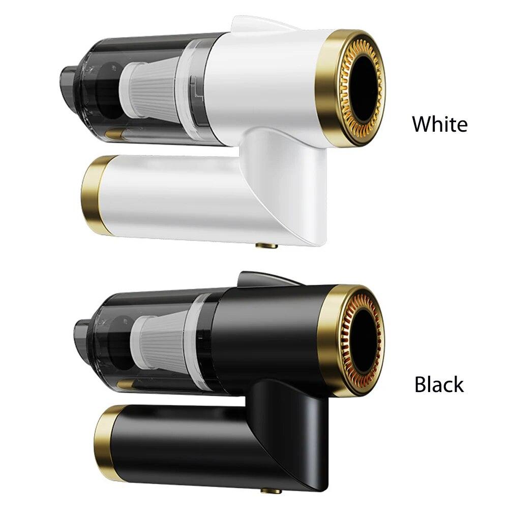 Mini Car Vacuum Cleaner Portable Rechargeable Foldable Wireless Vacuum Cleaner 120W 9000Pa 120ml Built-in LED Light for Vehicle Cleaning