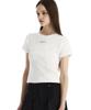 Teulimingbeodeu Slim-Fit Ribbed Short Sleeve T-Shirt [ White ]