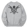 KAN6312 Kmg0146 Crosshand Fleece-Lined Sweatshirt - Gray