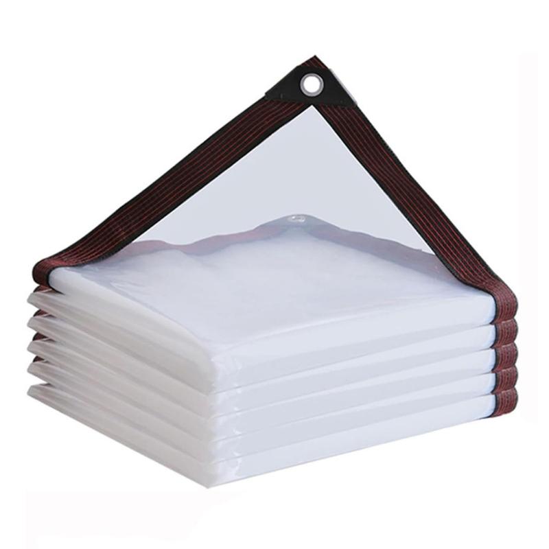 50cm Spaced Eyelets 0.3mm Clear Waterproof Sheet Weatherproof Sunshades Cloth For Gardening Camping And Patios Shelter