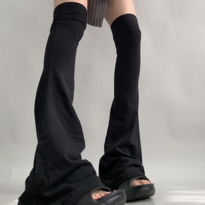 Harajuku Y2k Chica Gótica Lolita Calentadores de Piernas Hasta la Rodilla Accesorios Medias JK de Cuerno Estética Retro Fundas de Piernas Apiladas Mangas