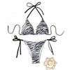 1011 European and American Three-point Split Bikini Swimsuit Sexy Halter Neck Strap Bikini