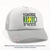 Powered By Pickles Battery Graphic Trucker Hat Breathable Mesh Adjustable Casual Cap