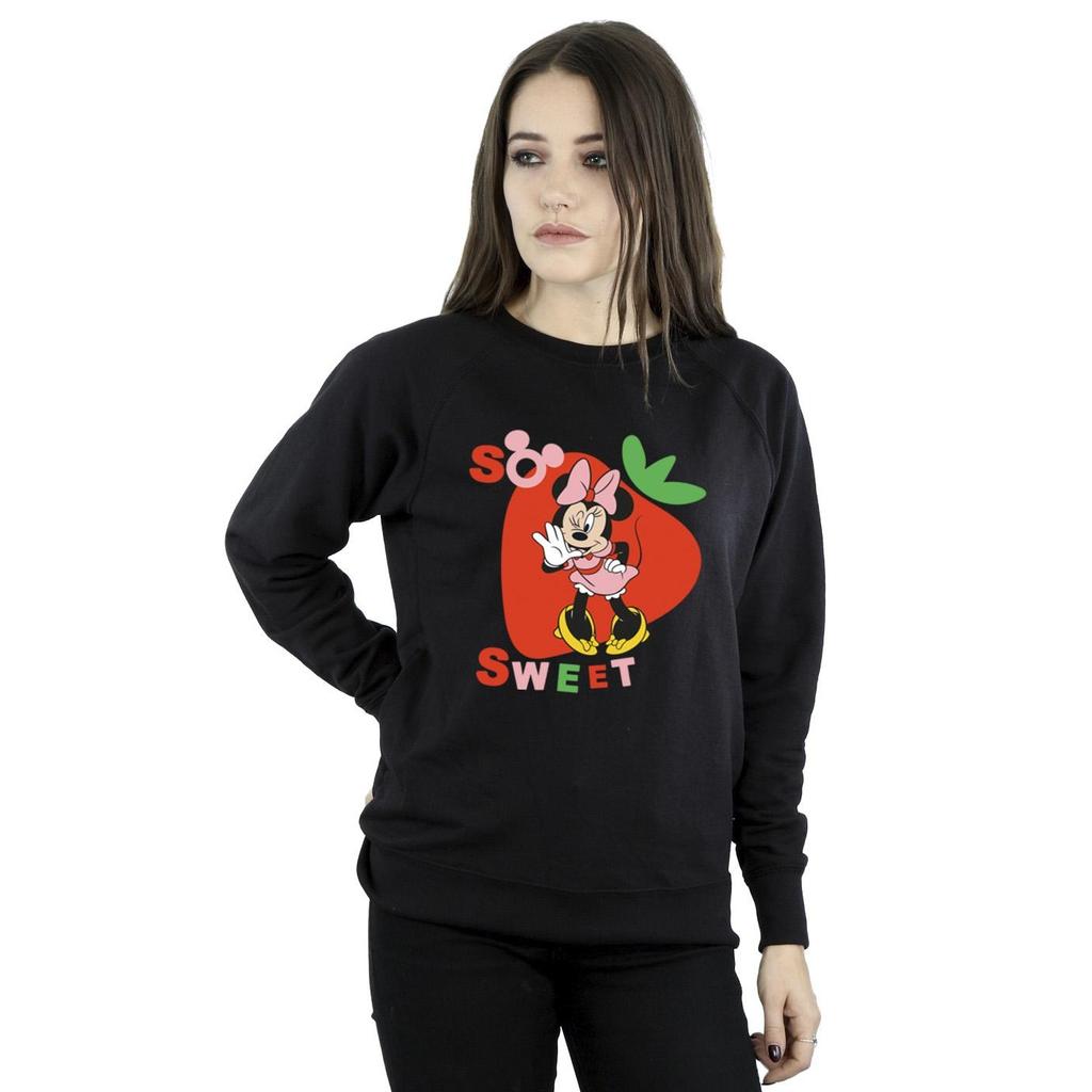 Disney Womens/Ladies Minnie Mouse So Sweet Strawberry Sweatshirt