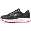Go Run Consistent Mesh, Artificial Leather Breathable Low Top Running Shoes Women's Black White 128075-BKPK