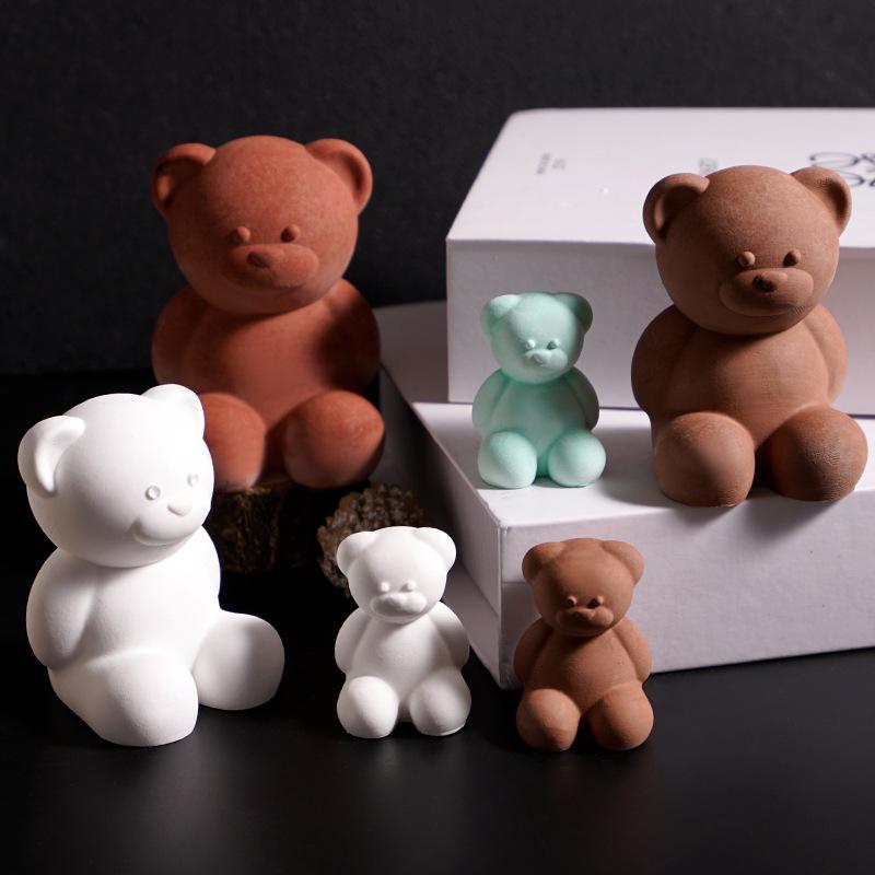 3d Chubby Bear Candle Mold Adorable Little Bear Mold Bear Figurine Mold Chubby For Candle Making Art Projects Home Decor
