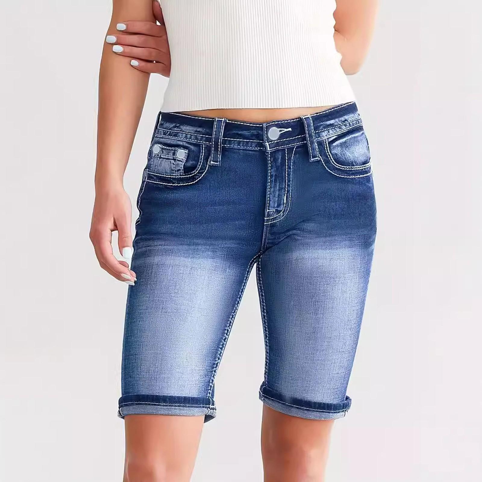 

Women s Denim Classic Versatile High Waist Fashionable Shorts S