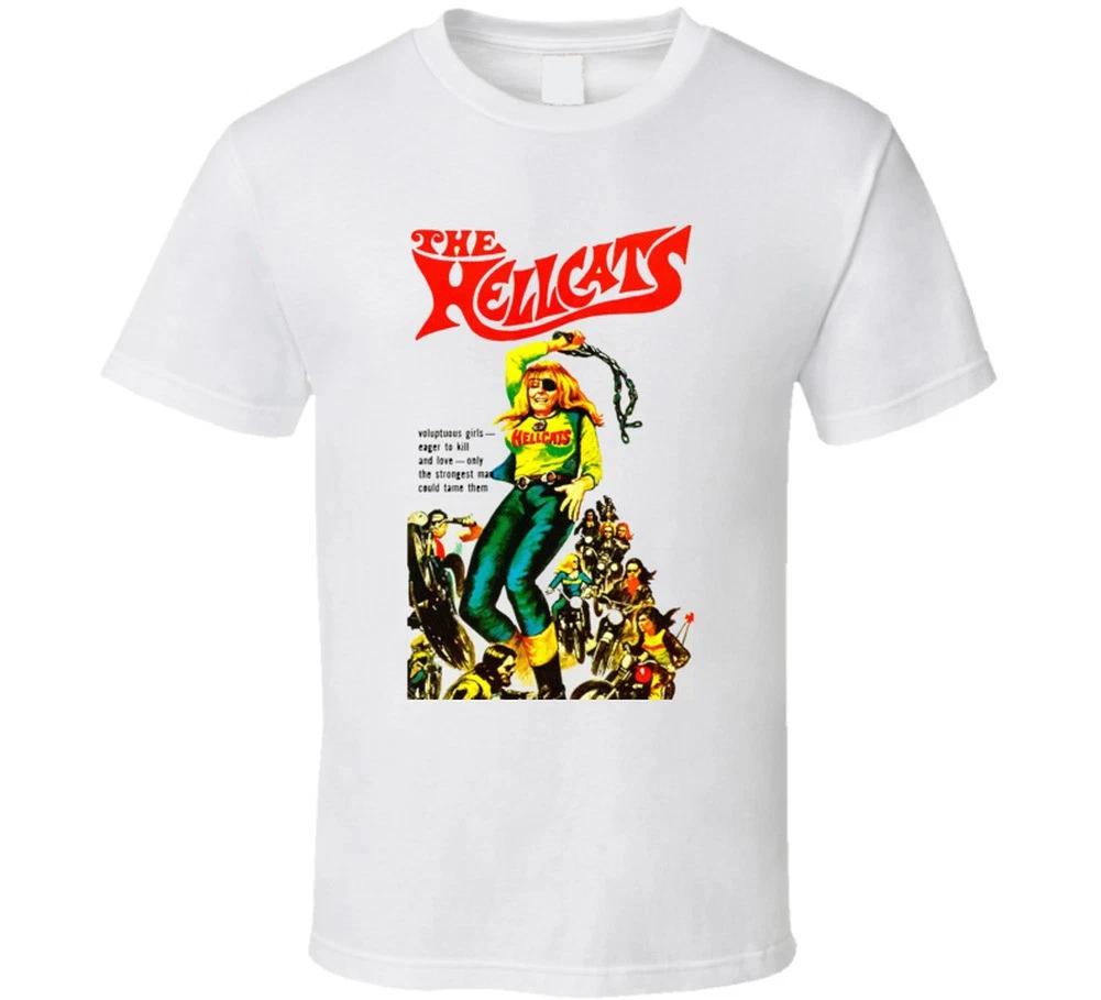 

The Hellcats Mens Retro Vintage T-shirt Bike Tee Bikers Chain Chains 60s Film L
