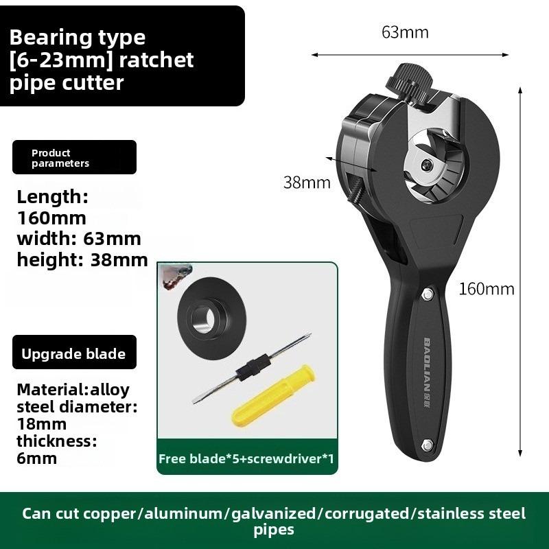 Multipurpose Ratchet Pipe Cutter Tubing Cutter Tool Quick Pipe Cutting for Copper Aluminum Plastic