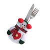 Christmas Xmas Cutlery Tableware Holder Fork Spoon Bag Cover Case