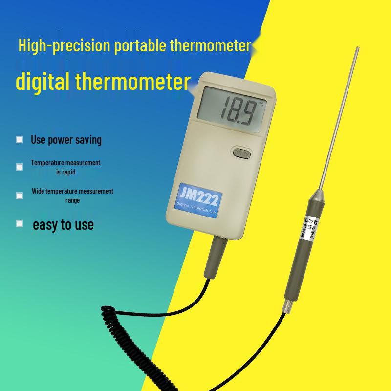JM222 High-Precision Digital Thermometer - Portable, Spot Temperature Meter (-50 to 100℃)