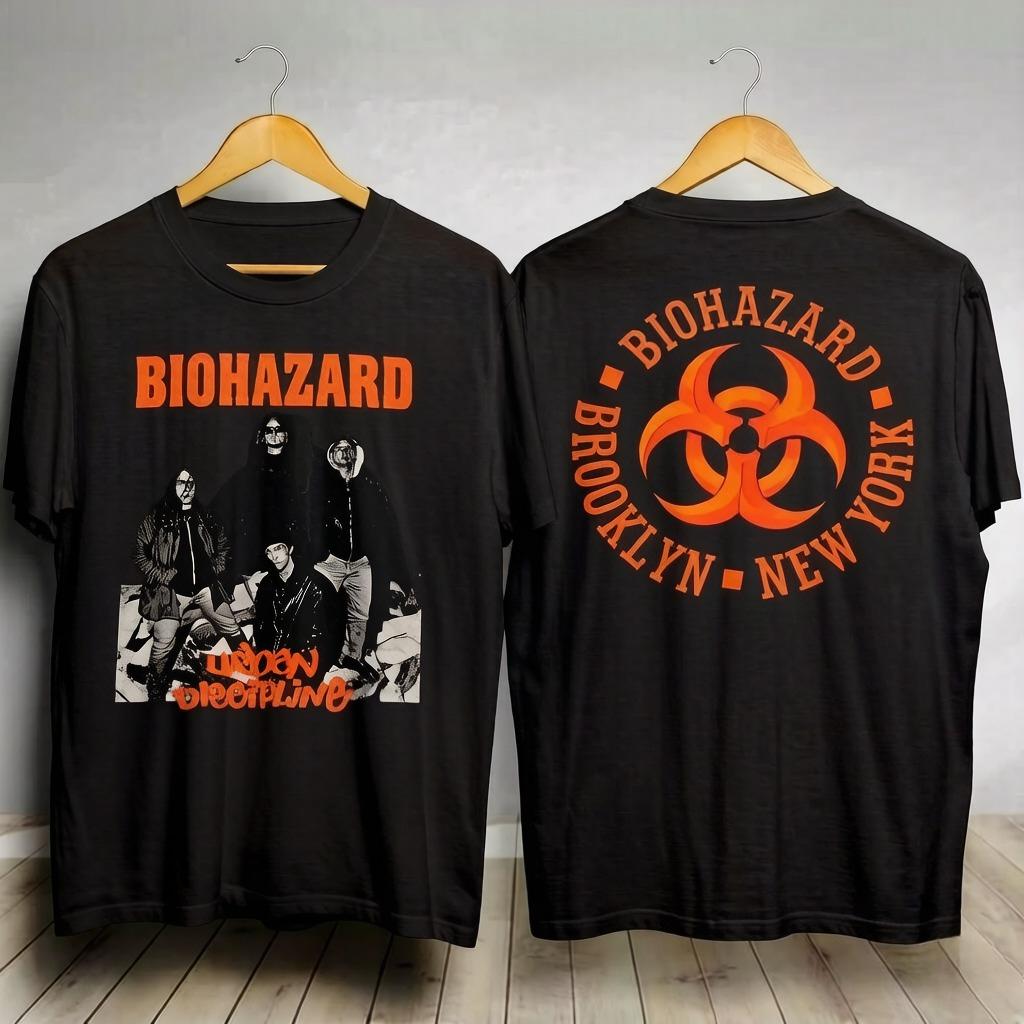 

Light Pink Biohazard Urban Discipline 1992 Music TShirt Fashion Casual Streetwear Print Cotton Tops Unisex 4XL