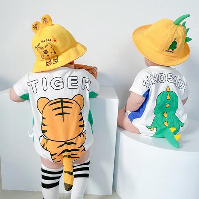 Persönlichkeit schwanz Baby Kleidung mit mit socken Infant Bodys Kurzarm Kleinkind Kleidung Junge Mädchen Kleidung Baby Strampler Kostüme