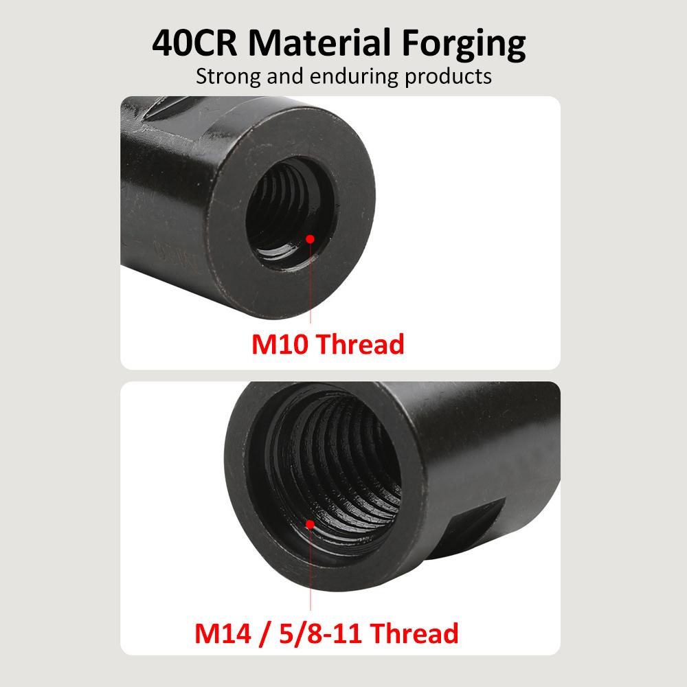 Alloy Steel Core Drill Adapter Convertor M10 Female To M14 Male Ideal for Diamond Core Bit Premium Shaft Adapter for