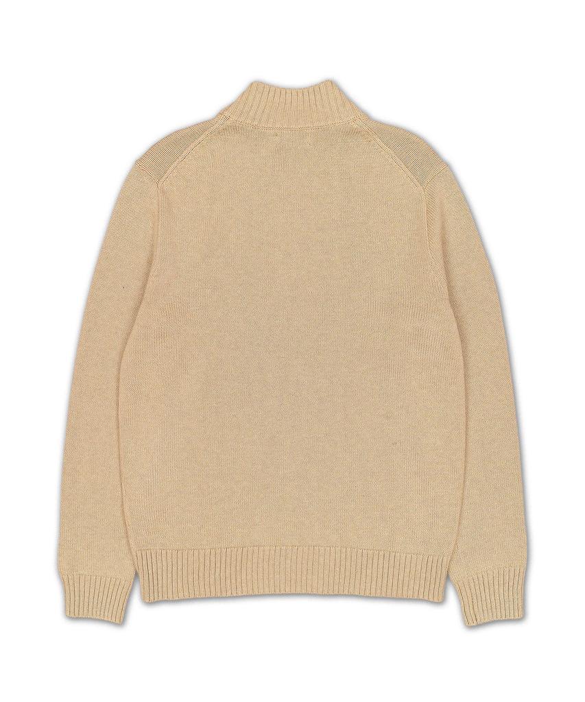 POLO RALPH LAUREN Cotton Quarter Zipper Sweater - Brown