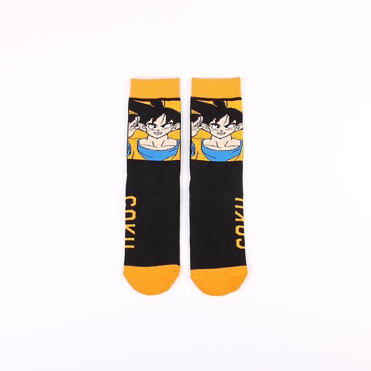 

Мультяшные аниме носки до середины икры Dragon Ball, мужская и женская мода, дизайн Сон Гоку, Пикколо, Вегеты, Шенрона One Size