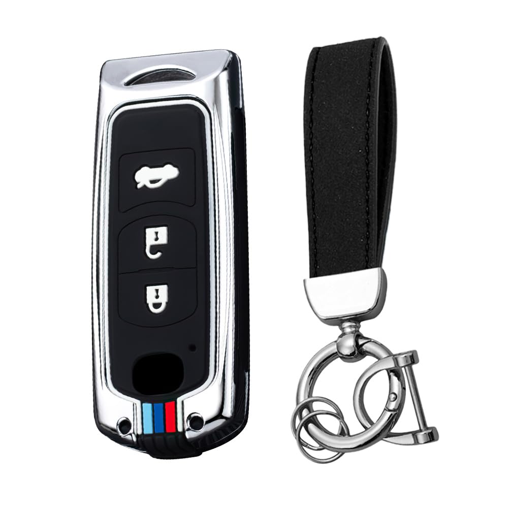 

[KUNIO] Mazda Dedicated Key Case Key Cover Key Holder Silicone Alloy Genuine Heavy Weight серебряный