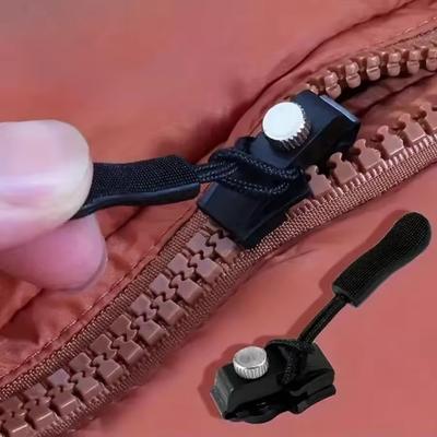 Kit de réparation de fermeture éclair universel 3-60 pièces Tête de fermeture éclair détachable rapide instantanée Curseur de fermeture éclair à tirer pour 3 tailles différentes