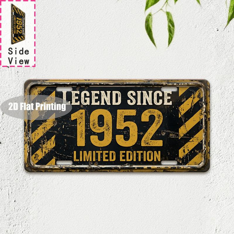 Tin Sign  Vintage Durable Metal Plaque Wall Decor Home Office Bar Man Cave Laundry Toilet Birth Year License Plate Wall Art