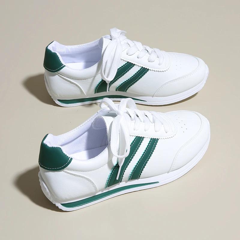 Damen Designer Sneaker Runde Spitze Tiefer Ausschnitt Leichte Sneaker Vielseitig Atmungsaktiv Kreuzschnürung Lässige Sneaker De Mujer