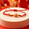 Golden Jewelry Zodiac Bracelet Braided Red Thread Rope Lucky Bracelet Feng Shui Amulet  Party Gift
